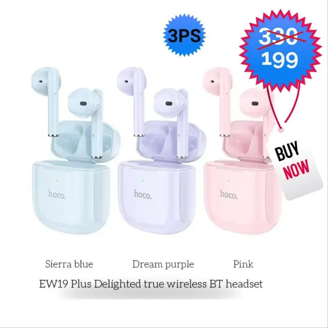 BLUETOOTH AIRPOD 3PS COMBO OFFER-HOCO EW19 PLUS