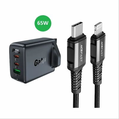ACEFAST 65W GAN ADAPTER + TYPE-C TO LIGHTNING CABLE 1M (44101)