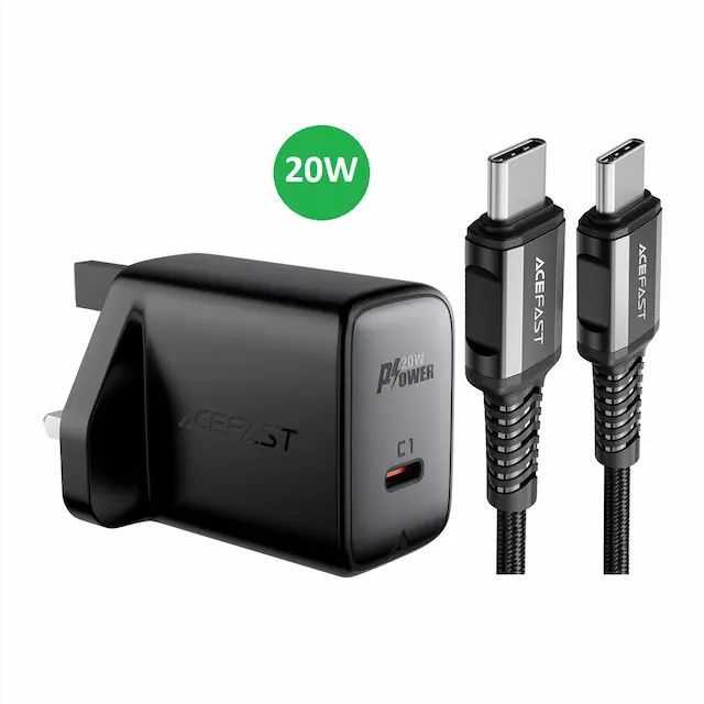 FAST CHARGER,20W WITH C TO C CABLE 1M-ACEFAST 4103