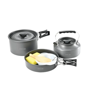 GREEN LION 7 IN 1 CAMPING COOKWARE - BLACK