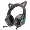 GAMING HEADSET - CAT EAR HOCO W107 (LED COLORFUL LIGHT)