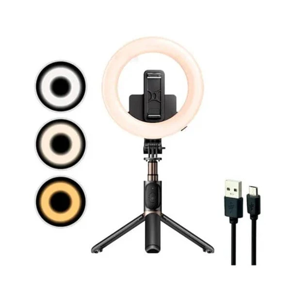 WIRELESS RING LIGHT SELFIE STICK - YESIDO SF12