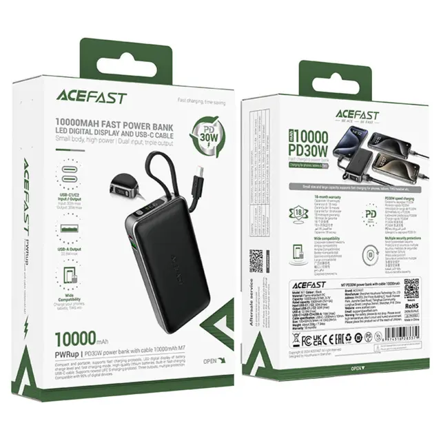 ACEFAST M7 FAST CHARGE POWER BANK