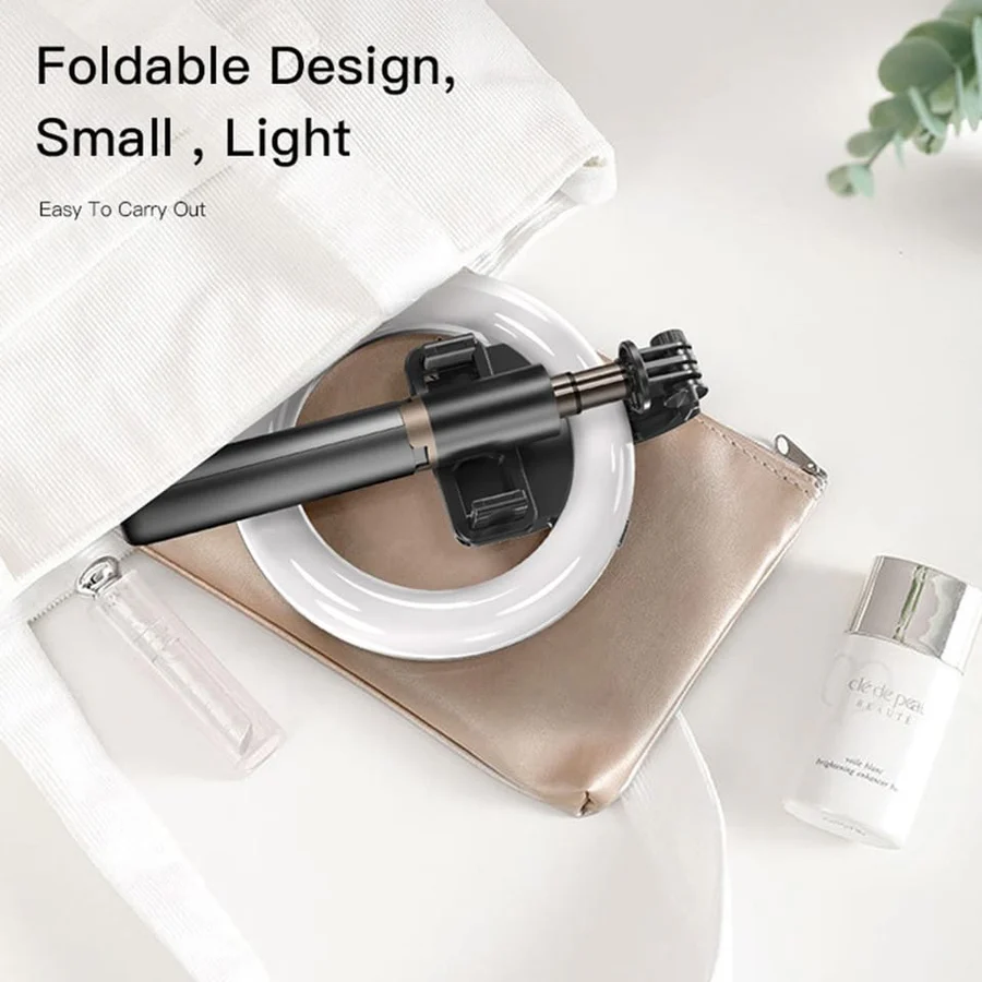 WIRELESS RING LIGHT SELFIE STICK - YESIDO SF12