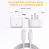 APPLE 20W USB-C POWER ADAPTER + USB-C TO LIGHTNING CABLE (1M) محول طاقة يو إس بي بي سي بقوة 20 وات من أبل + كابل يو إس بي بي-سي إلى لايتنينج (1 متر)