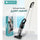 Black handheld vacuum cleaner with Admos branding and packaging on a light background
