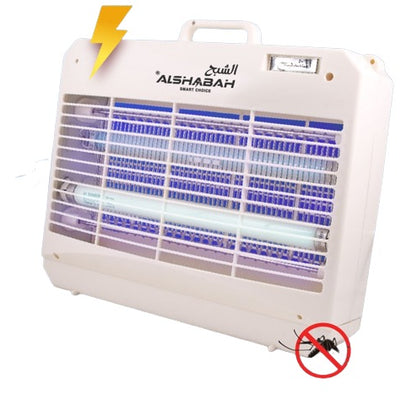 Alshabah insect killer placed in a modern office covering a 20 square meter area.

صاعق الحشرات الشبح موضوع في مكتب حديث يغطي مساحة 20 متر مربع