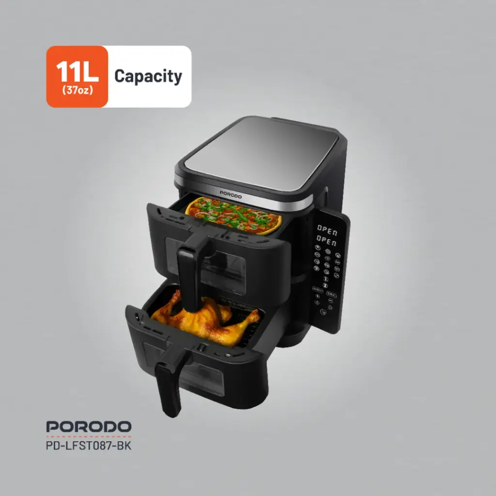 Double Stack Air Fryer with 12 Presets - Porodo 8499
