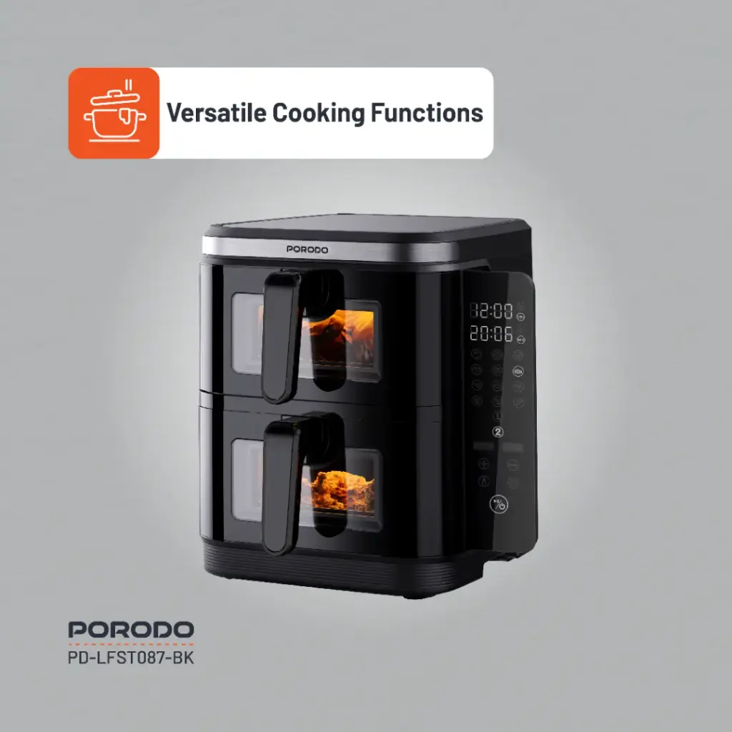 Double Stack Air Fryer with 12 Presets - Porodo 8499