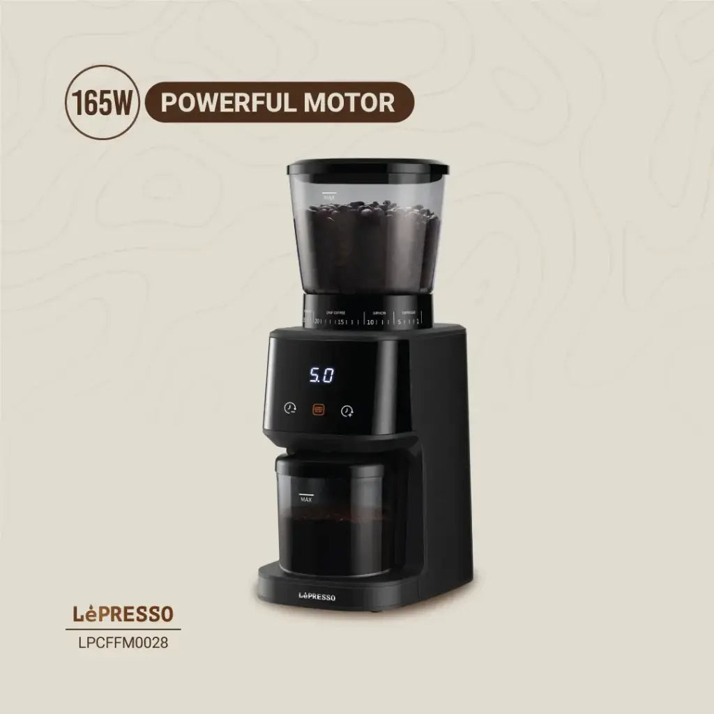 Lepresso Conical Burr Grinder - Black