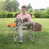 "Lightweight aluminum frame outdoor director chair"