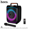 Hoco outdoor RGB BT speaker with microphone on a white background


