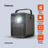 Full HD Portable Android Projector (Built-in Battery 2600mah, Up to 70 min Playtime) Porodo 0326
