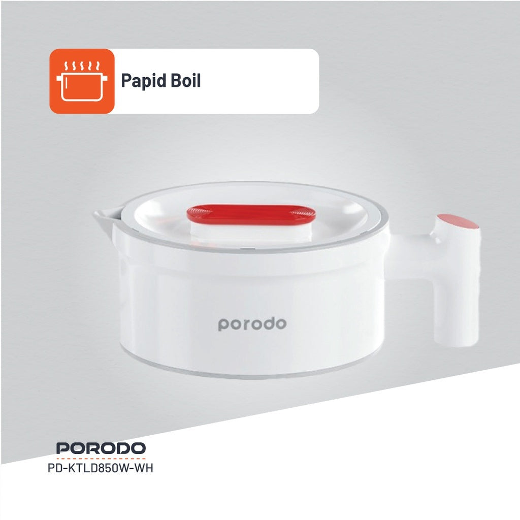 Top-down view of kettle with visible stainless steel interior