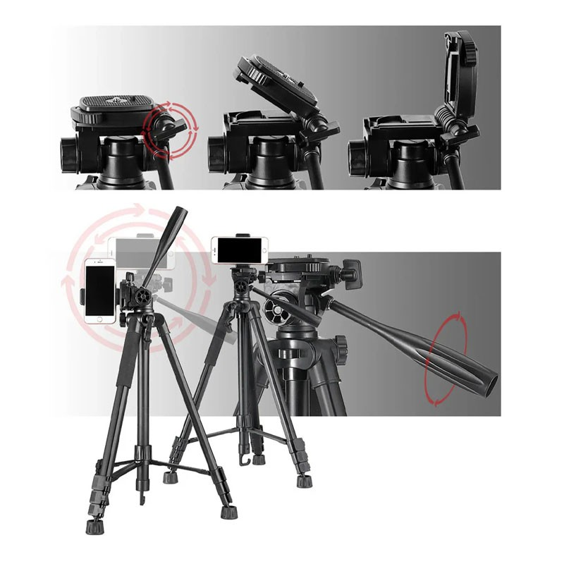 1-Rtako VT-860S, Remote Control, 170cm Carbon Steel Photography Tripods For Camera And Mobiles