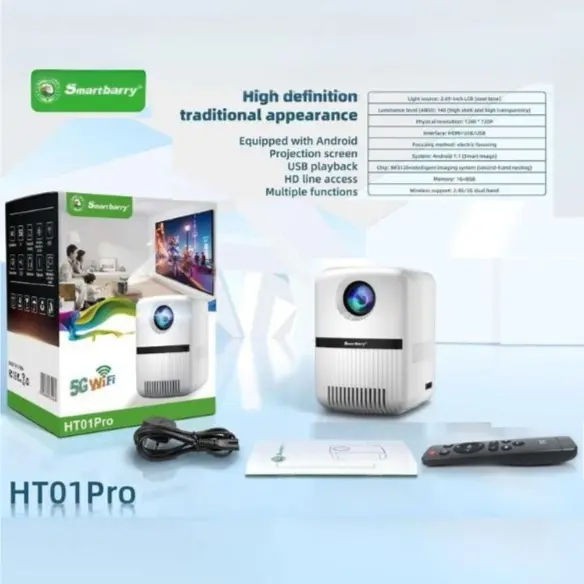 Android Projector 4k HDR - Smartbarry HT01Pro