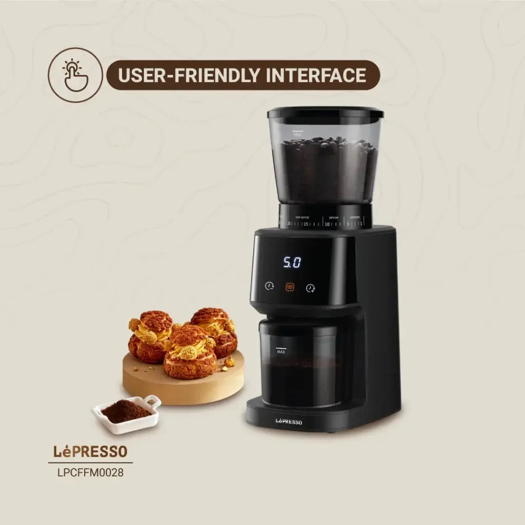 Lepresso Conical Burr Grinder - Black