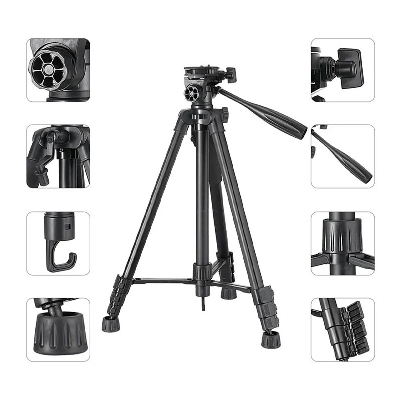 1-Rtako VT-860S, Remote Control, 170cm Carbon Steel Photography Tripods For Camera And Mobiles