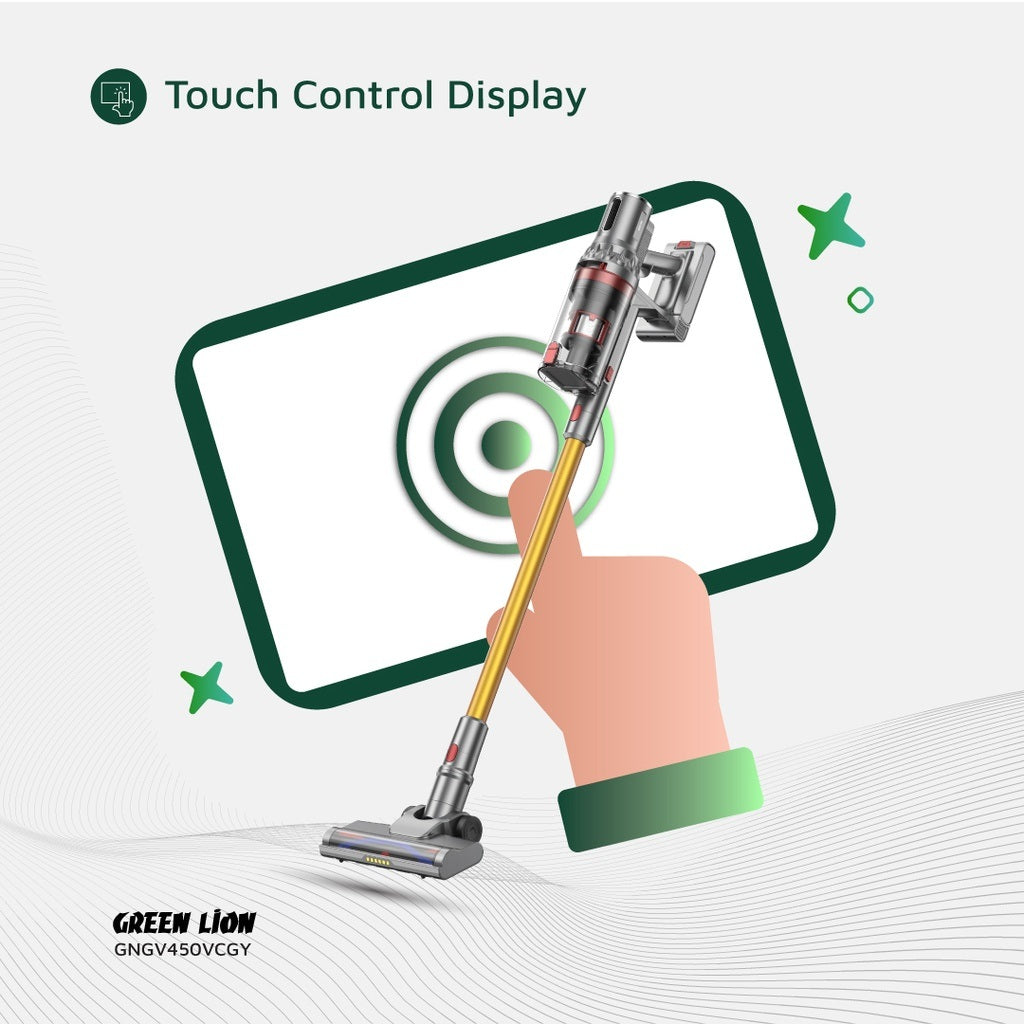 Green Lion GV-450 Cordless Vacuum Cleaner - Gray & Gold