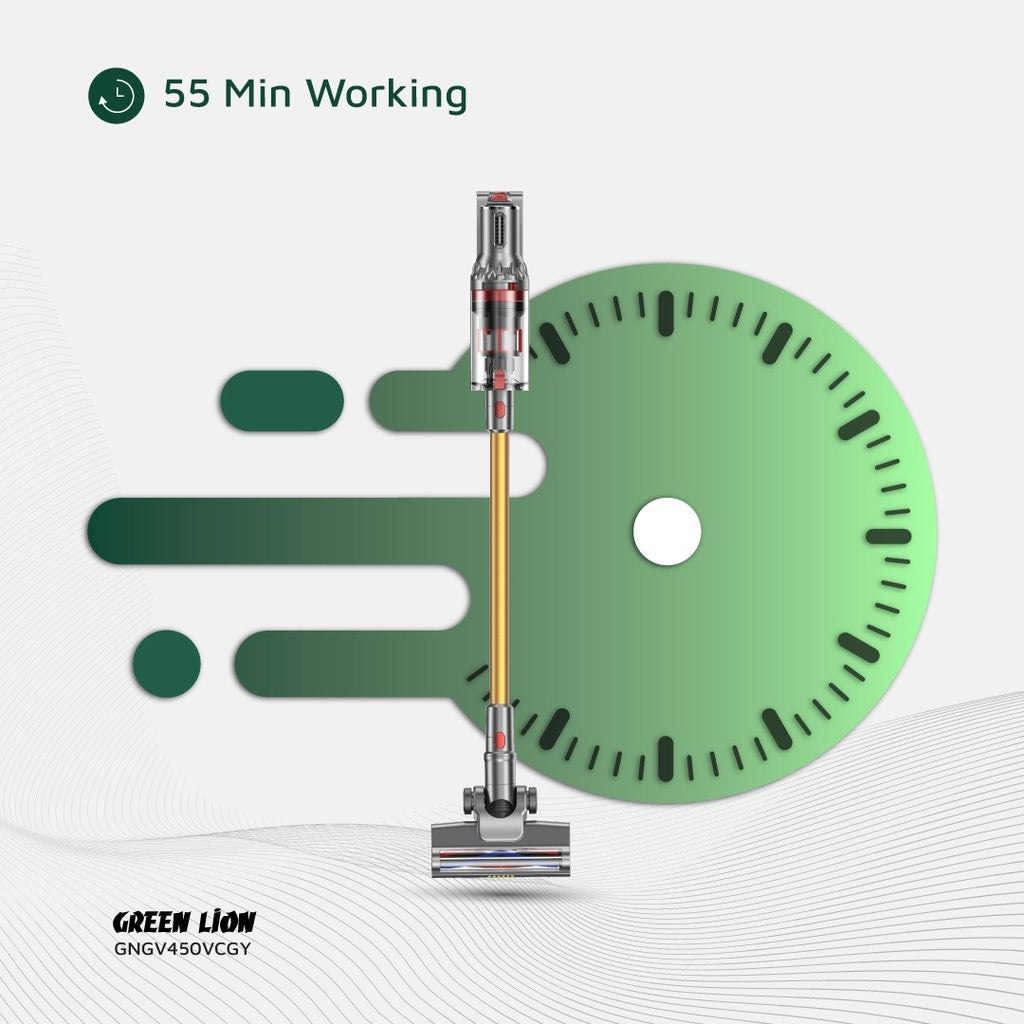 Green Lion GV-450 Cordless Vacuum Cleaner - Gray & Gold